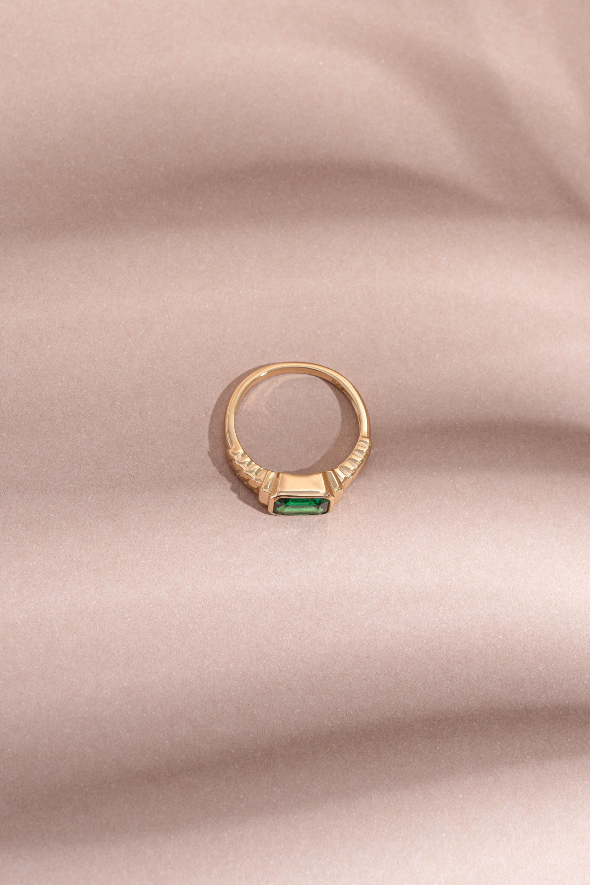 Layered Line Texture Ring,