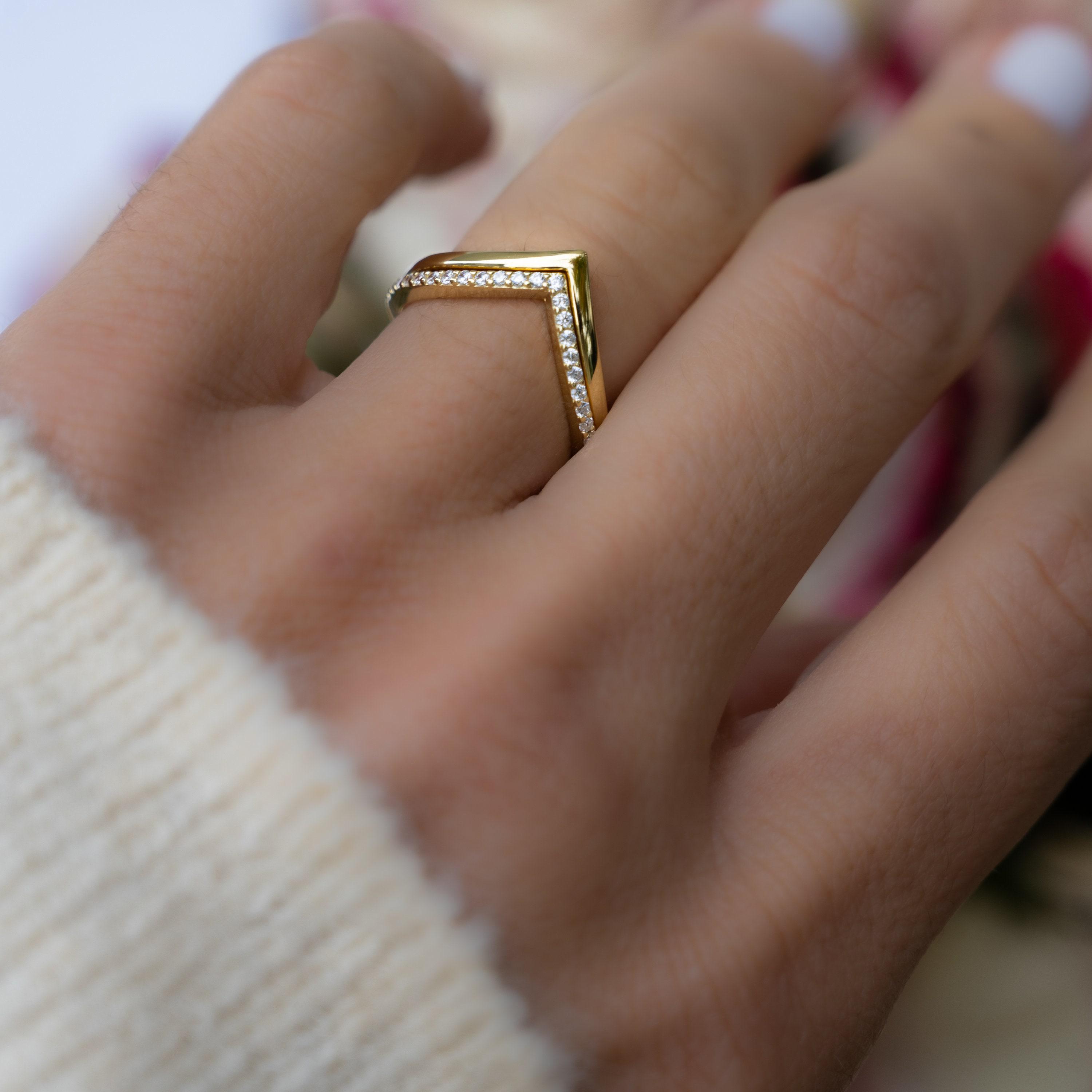Sparkling Semi Eternal Ring